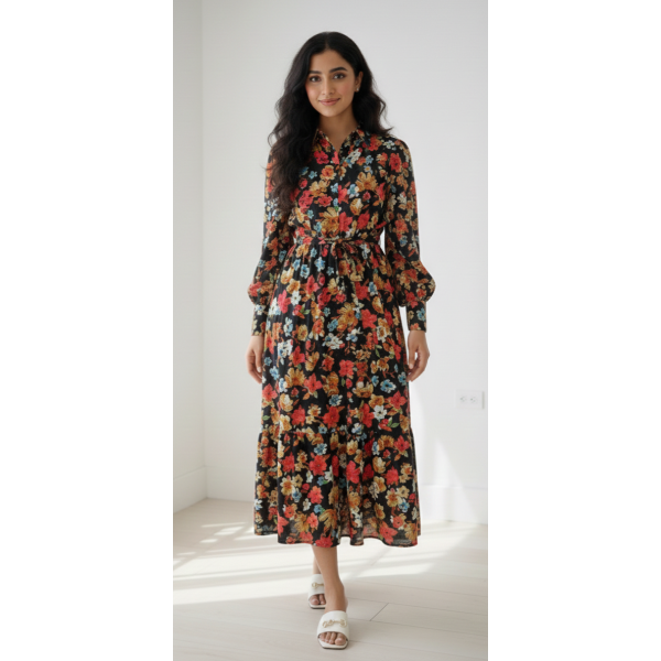 Floral tiered frock - Image 2